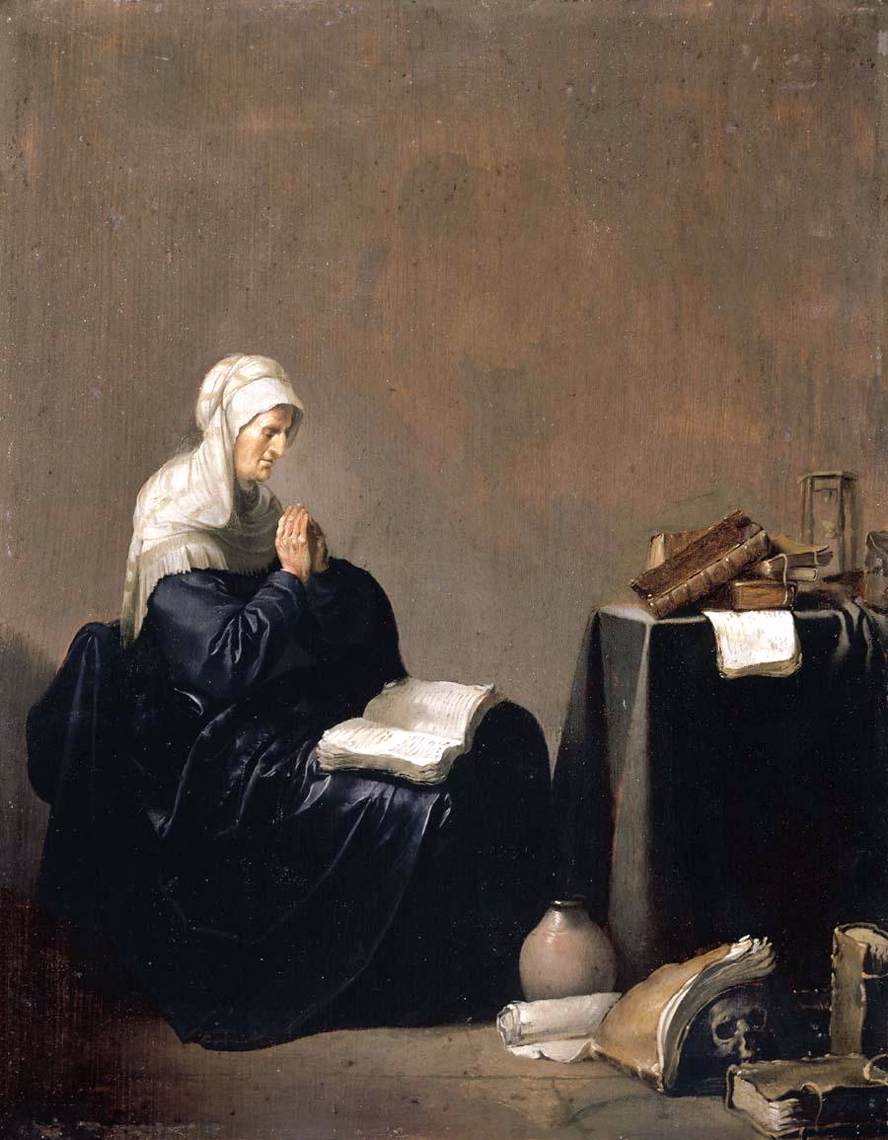 Une femme priant