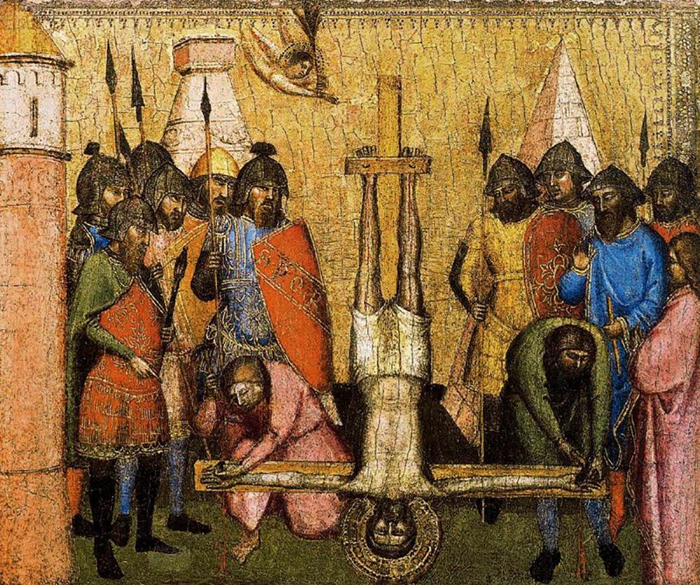 ALTERPECE DI SAN PIER MANGIORE: Crocifissione di San Pedro