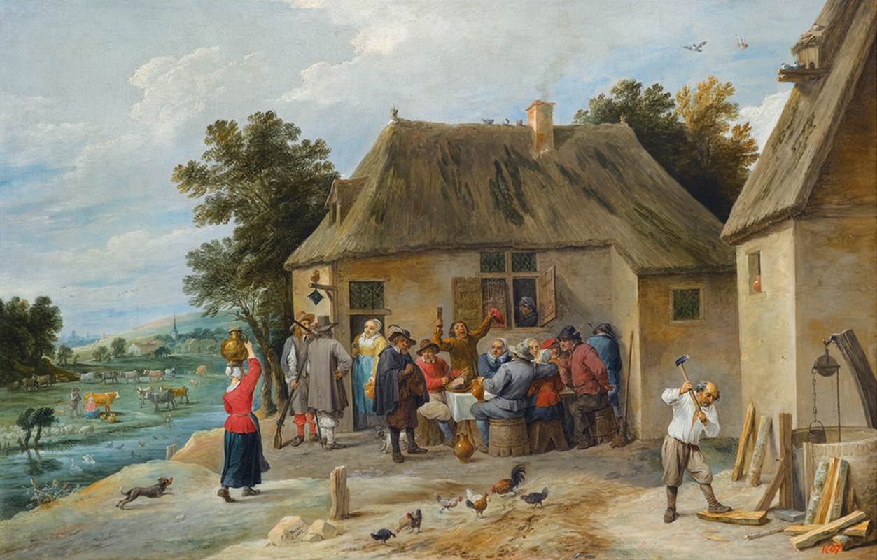 Juerguisty v polním hostinci