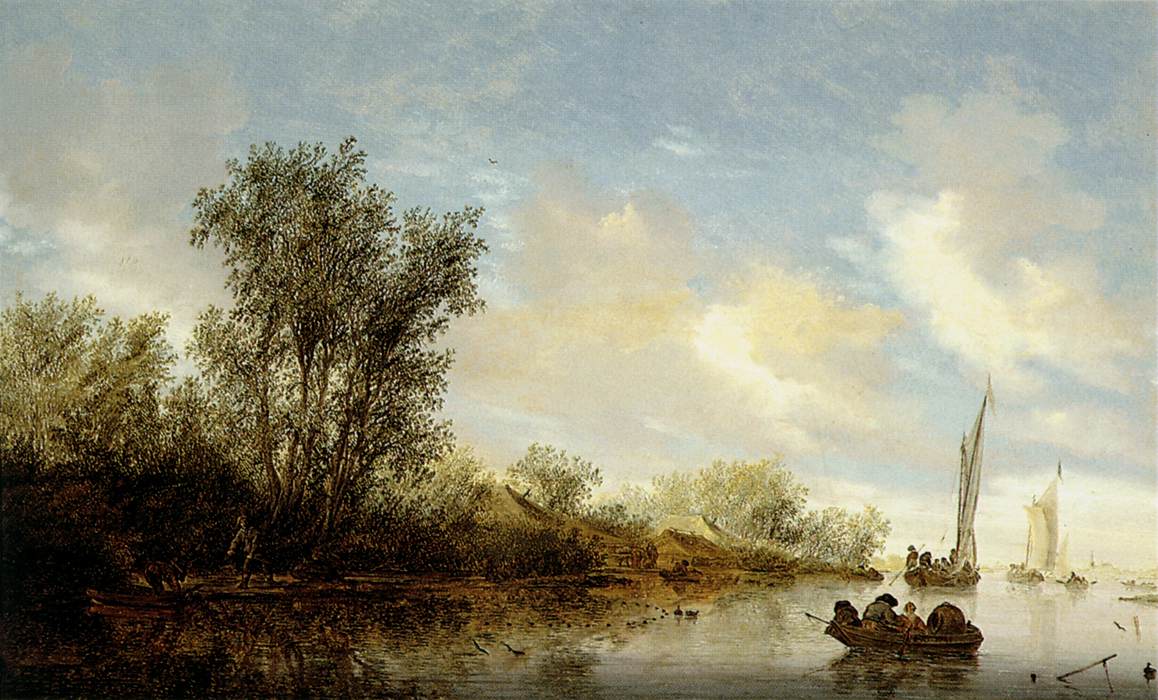 Fiume con pescatori