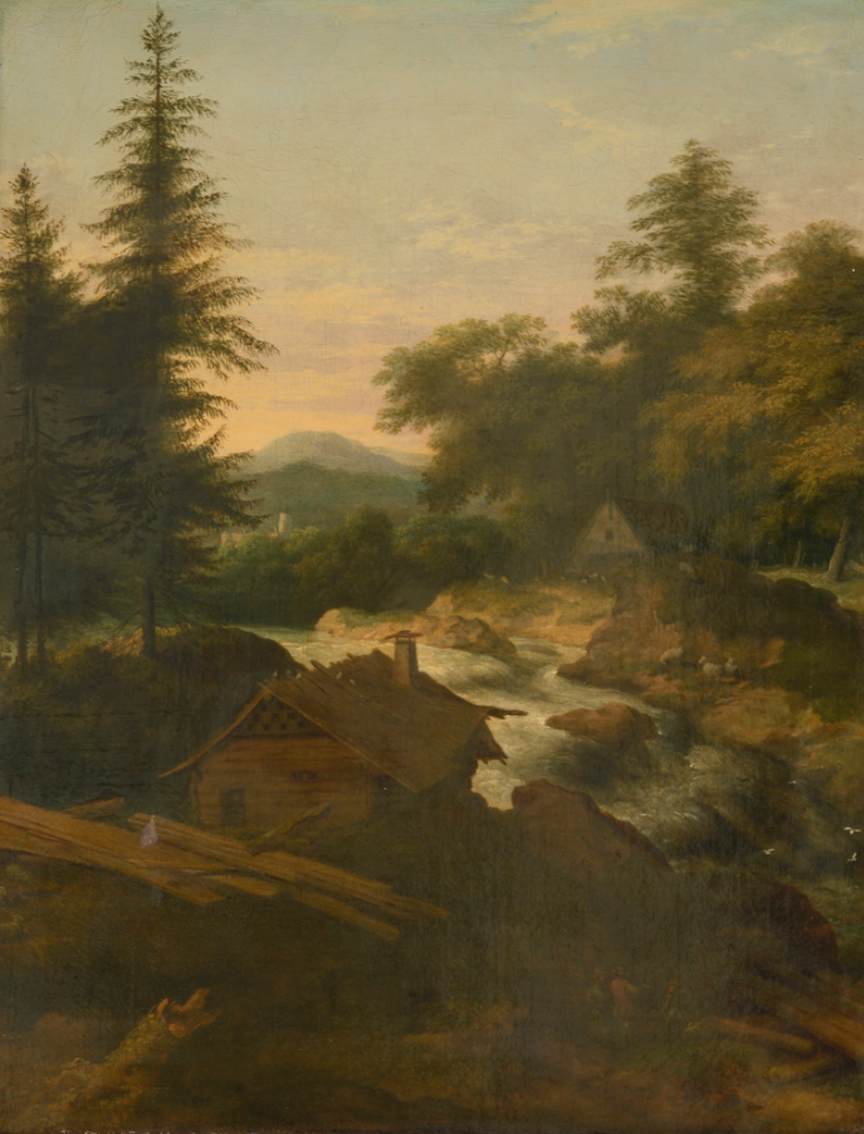 Paysage de Rio avec cabaña