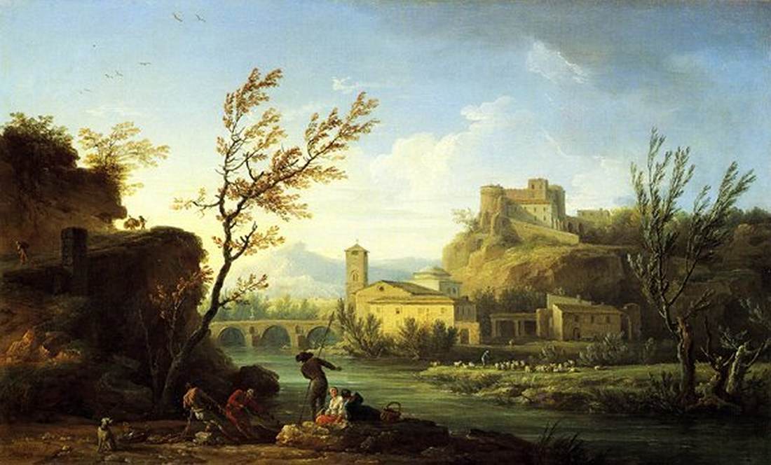 Paysage de la rivière italienne