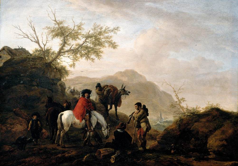 Scène sur une route rocheuse
