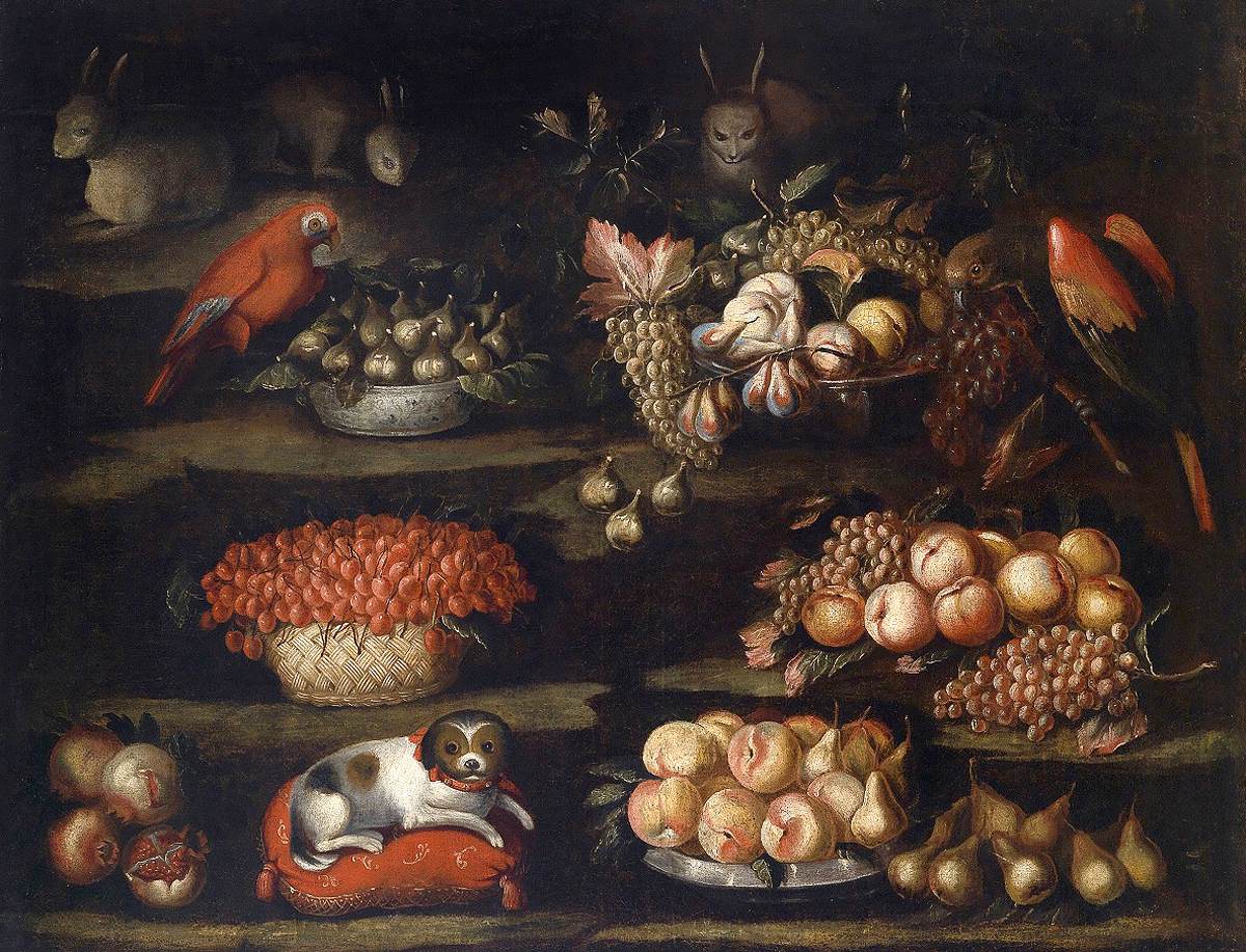 Natureza Morta com Animais e Frutas