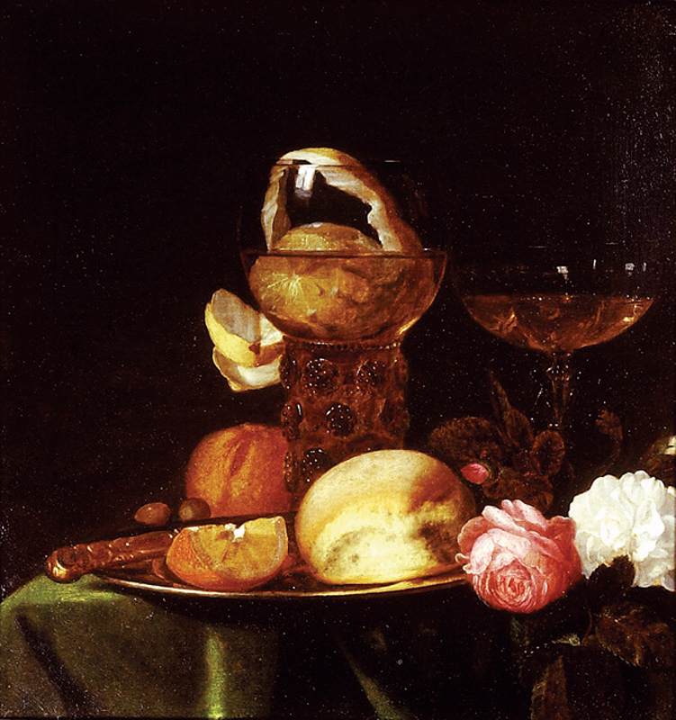 Soulever la nature avec des fruits et des roses