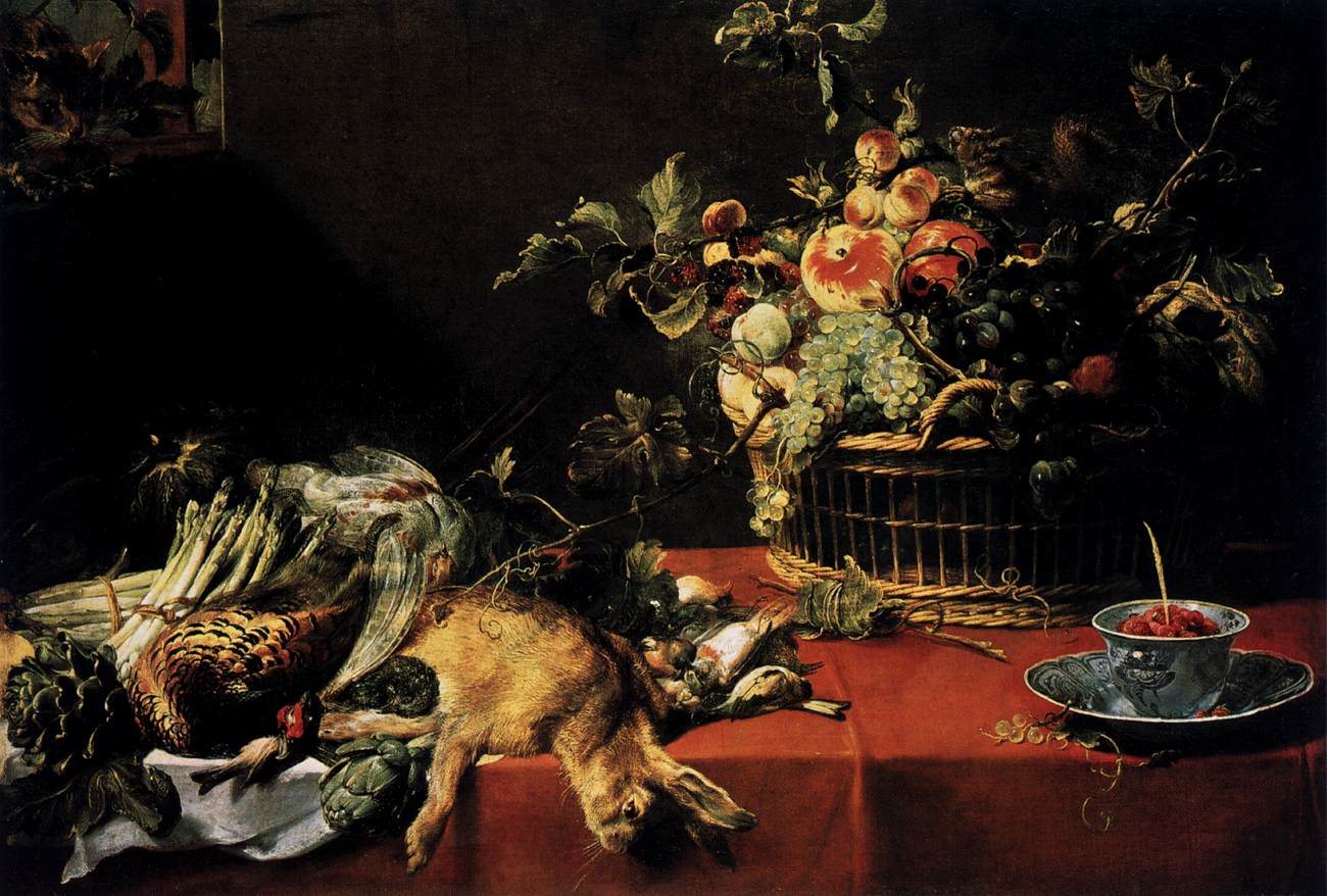 Soulever la nature avec des fruits et un panier de chasse
