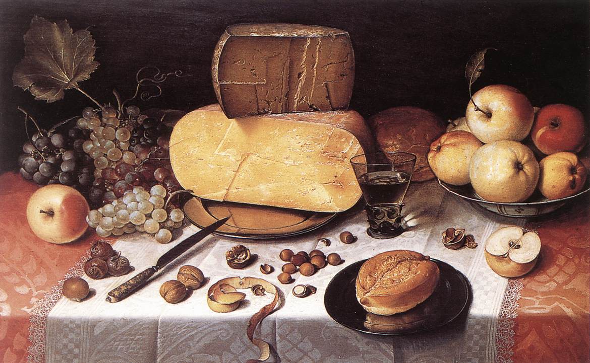Bodegón de Frutas, Nueces y Queso
