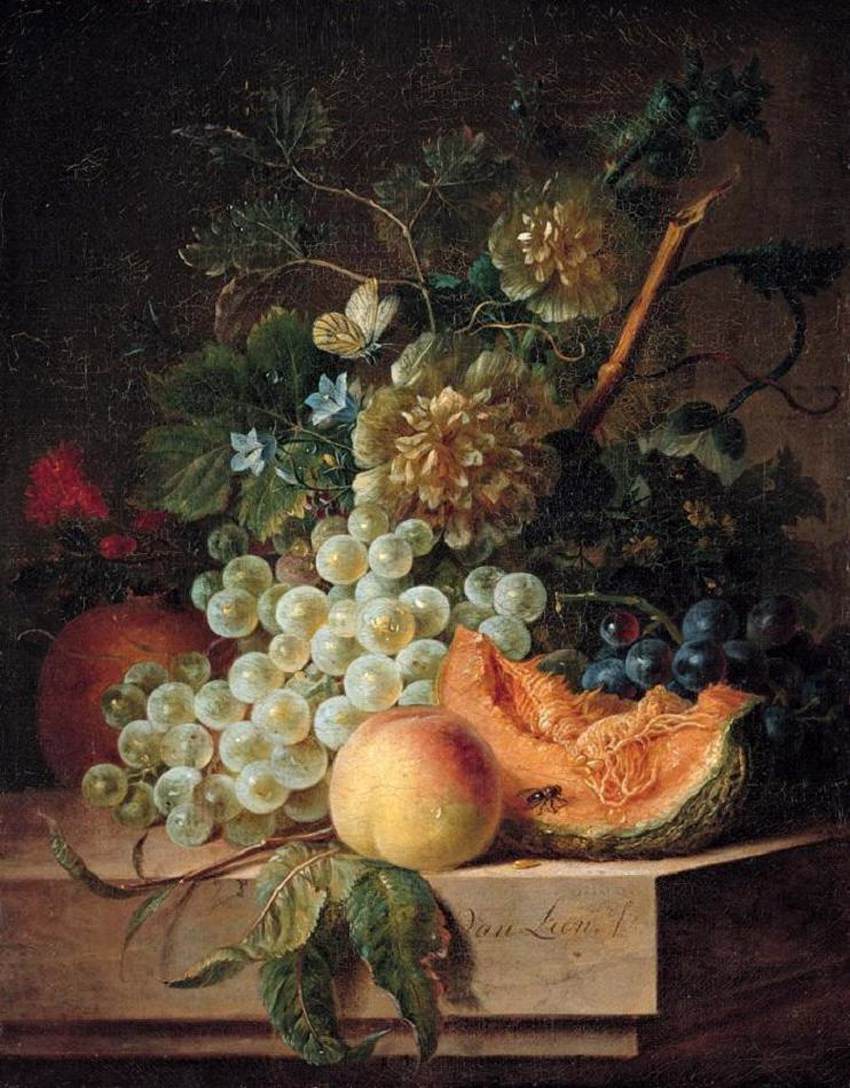 Bodegón de Fruta e Flores