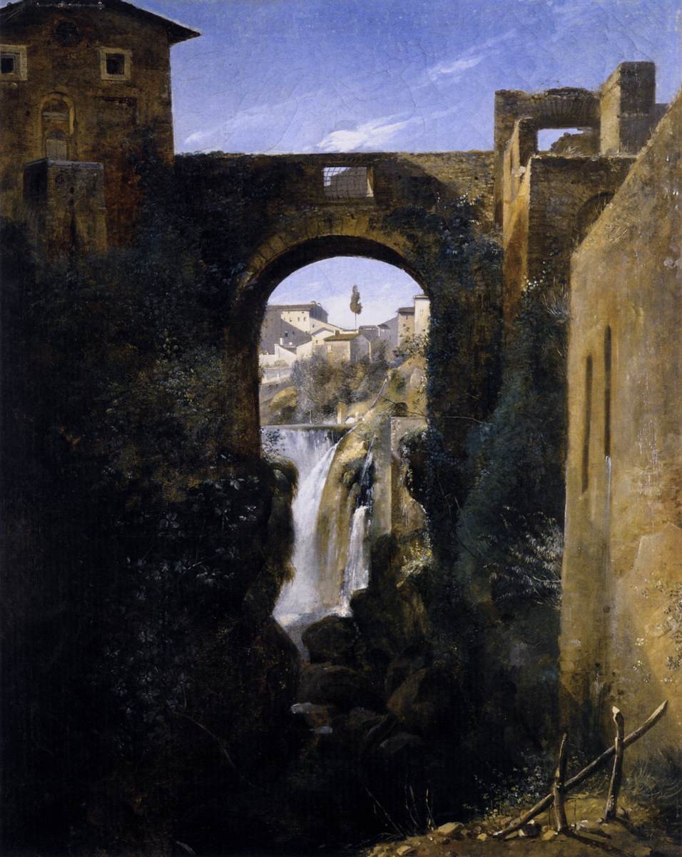 Le pont de San Rocco et la grande cascade à Tivoli