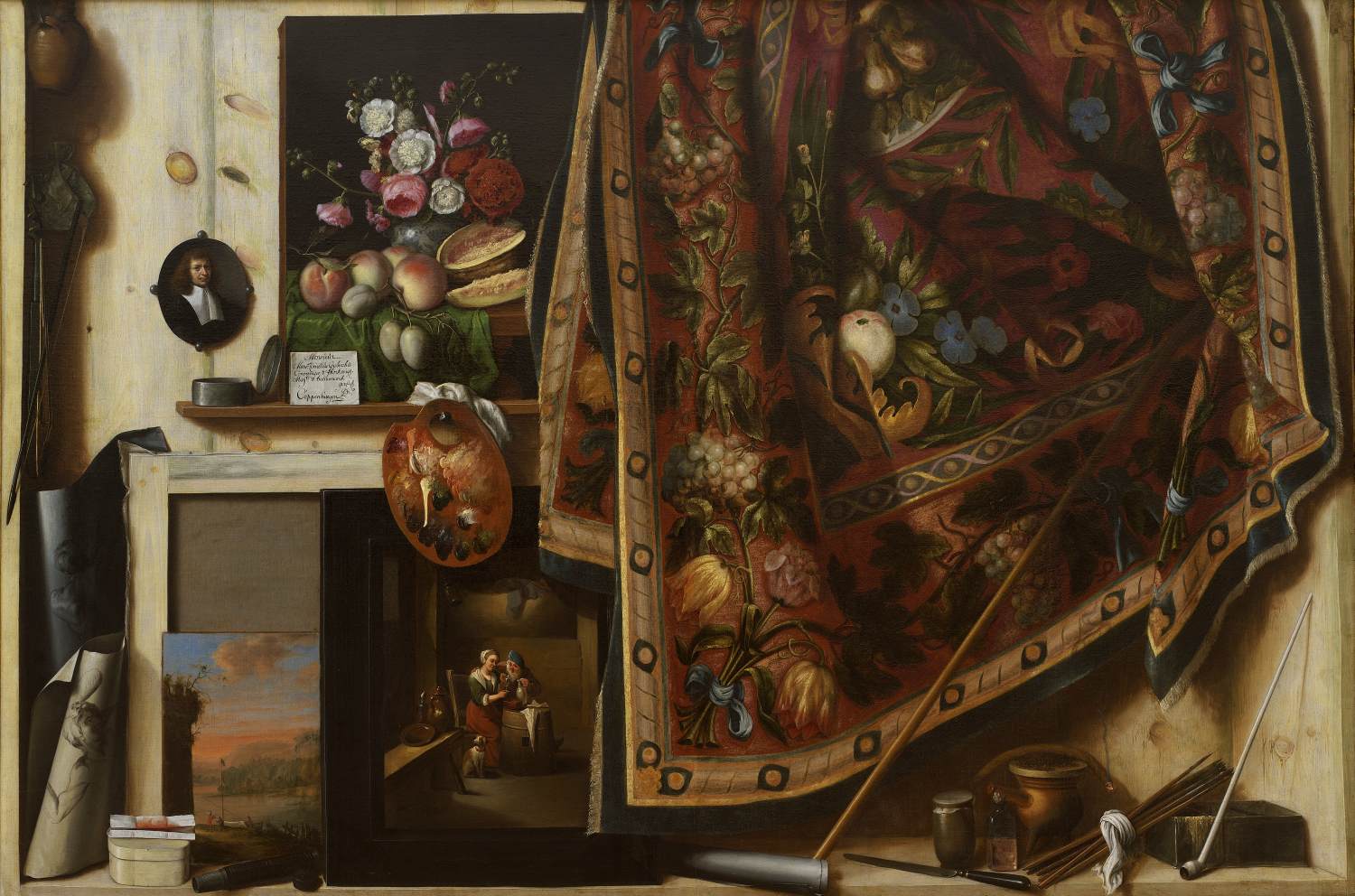 Une armoire dans l'étude de l'artiste