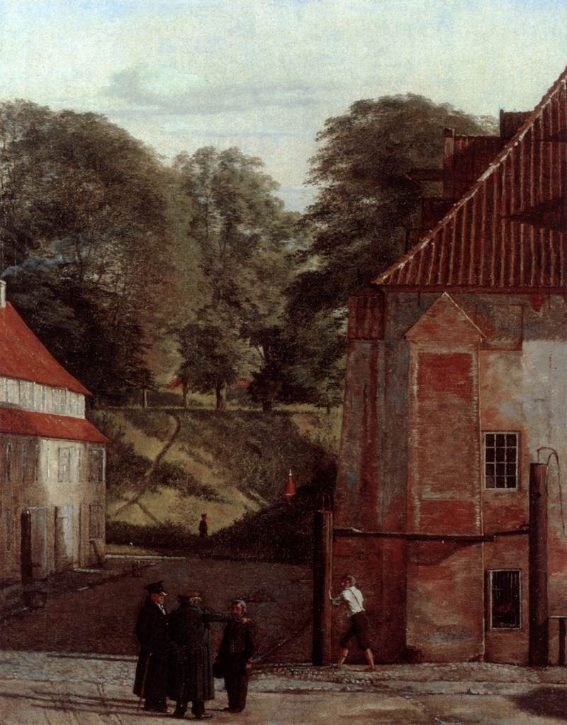 Une vue de la place dans le Kastel en regardant vers les murs
