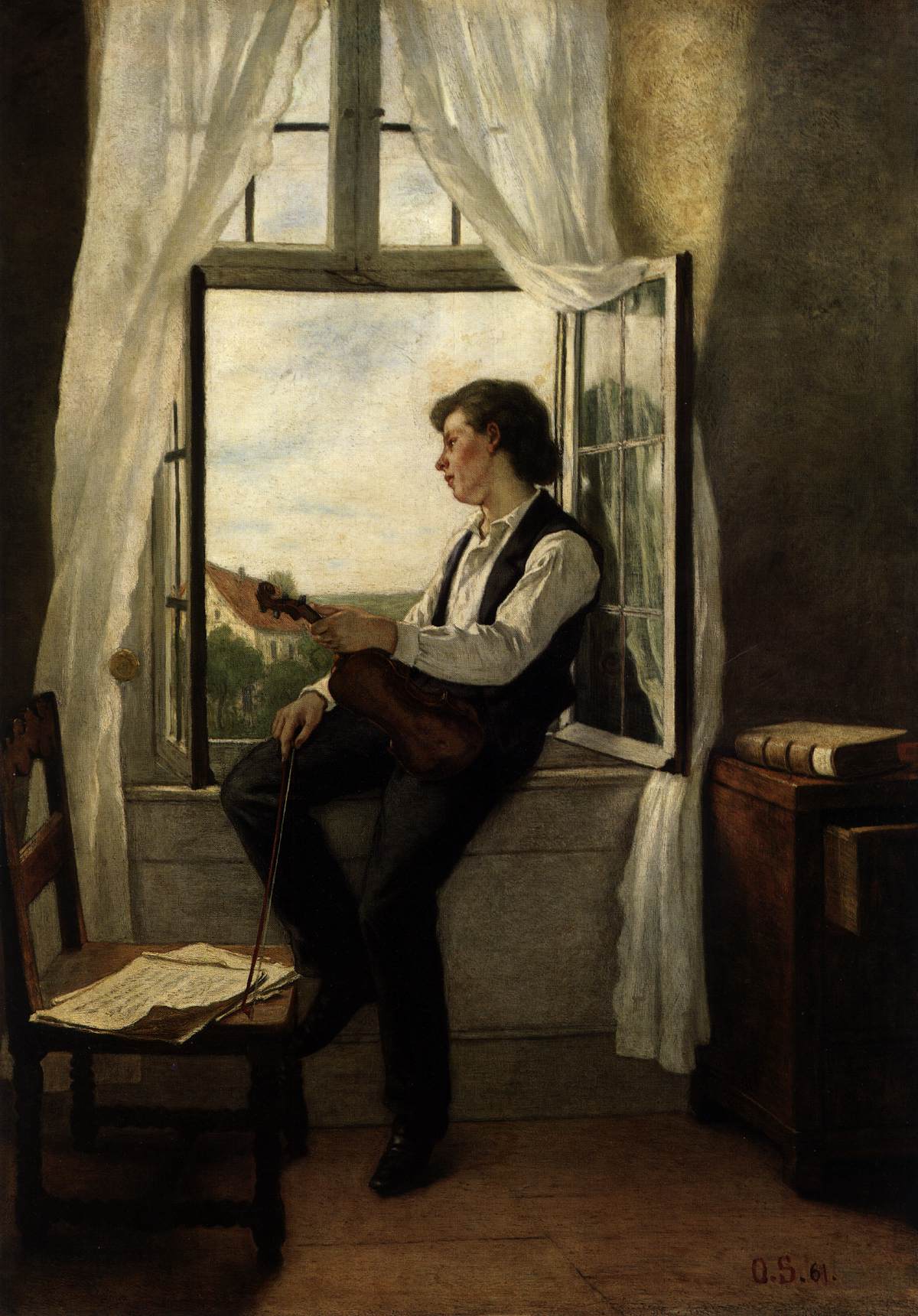 Violinist i vinduet