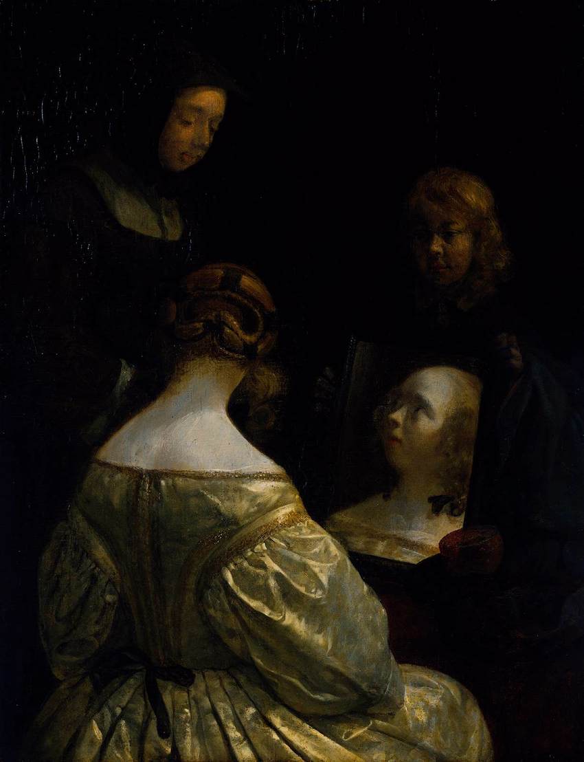 Femme dans un miroir