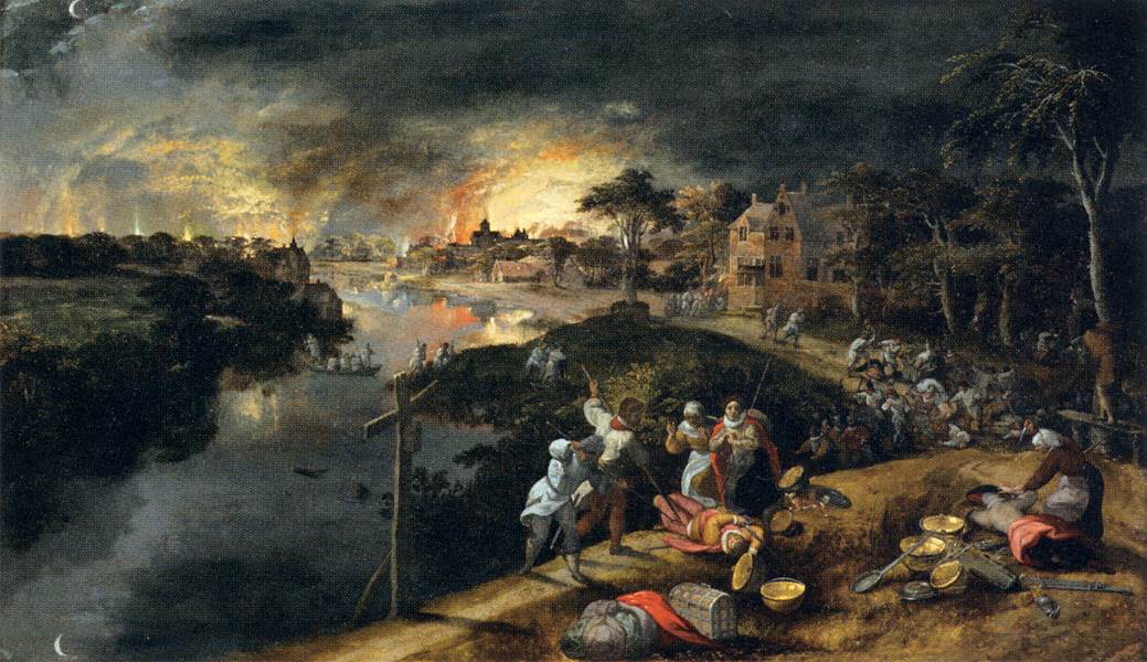 War and Fire Scene