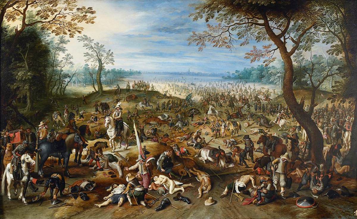 Krigsscene efter kampen