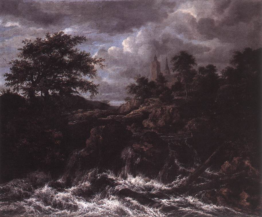 Waterfall By a Church