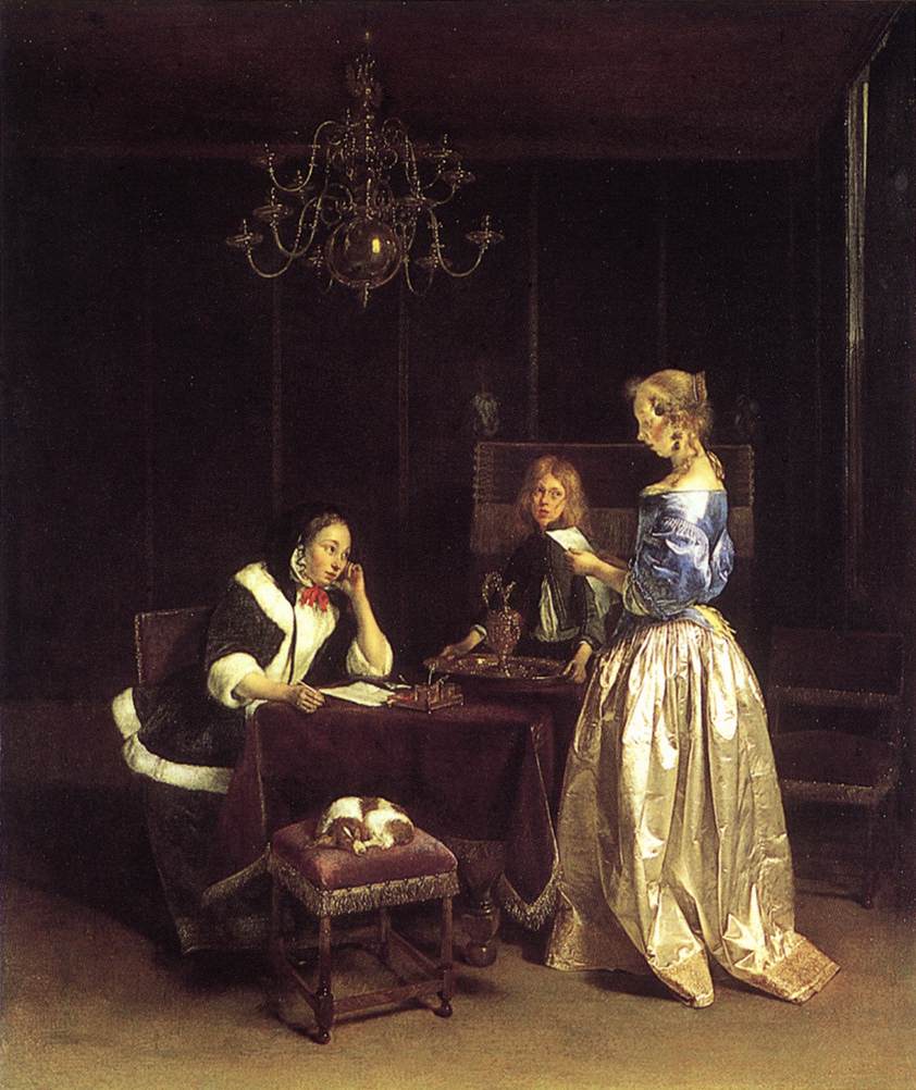 Femme lisant une lettre