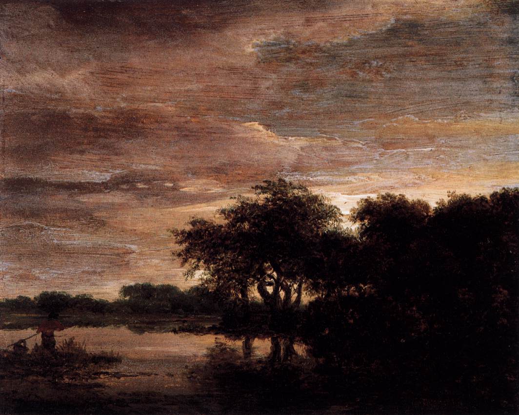 Cena da floresta com lago