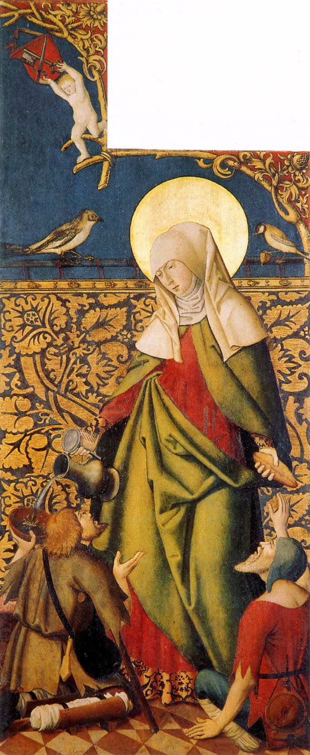 Santa Isabel che dà pane e venne ai mendicanti