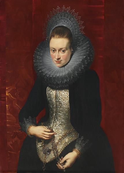 Portrait of a young woman with a rosary - 1610