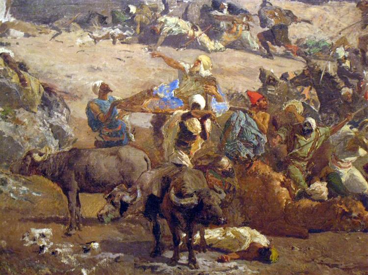 The Battle of Tetuán (Detail) - 1862