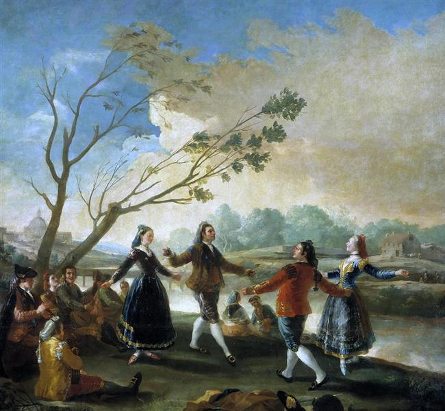 Dance of the Cajos sur les spectacles des Manzanares - 1777