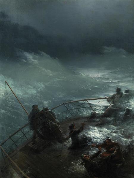 Tempête dans la mer