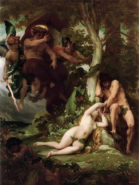 The expulsion of Adam and Eva from the Paradise Garden - 1867