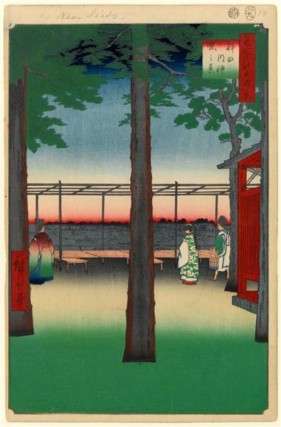 10. Sonnenaufgang im Kanda Myōjin Heiligtum - 1857 