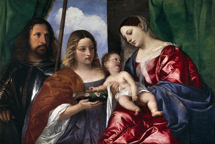 La Vergine e il bambino con i santi Dorothy e George - 1520