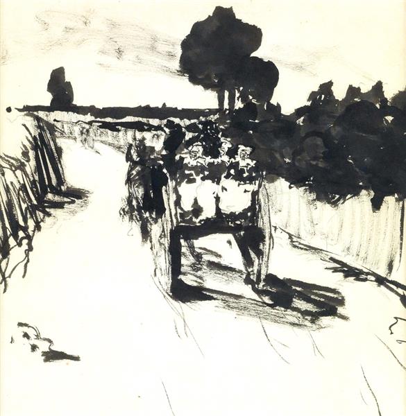 Voiture sur la route - 1890