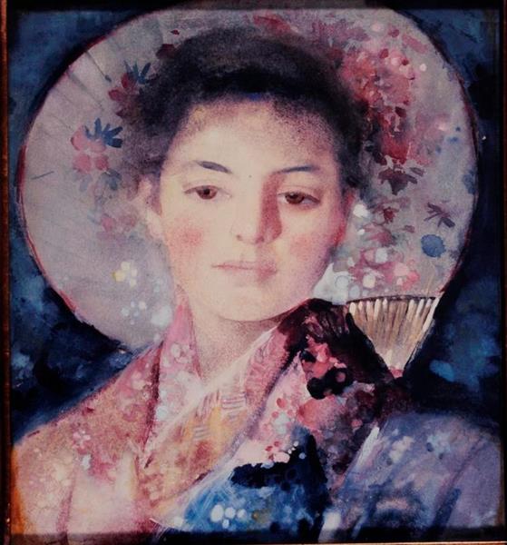 Lady Hushing in Japanese Dress