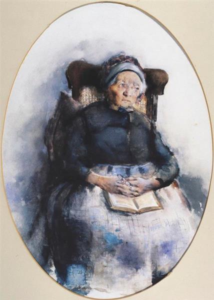 The old woman in the chair