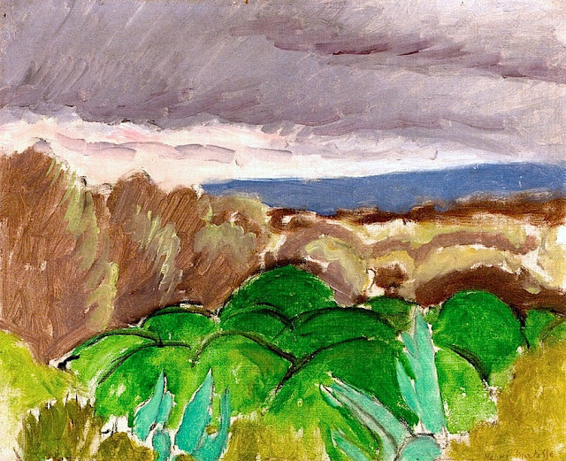 Cagnes, zeitnahe Zeitlandschaft 1917