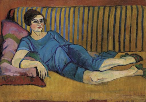 Kvinde, der ligger på sofaen - 1918