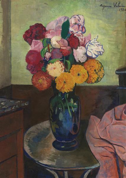 Florero sur une table ronde - 1920