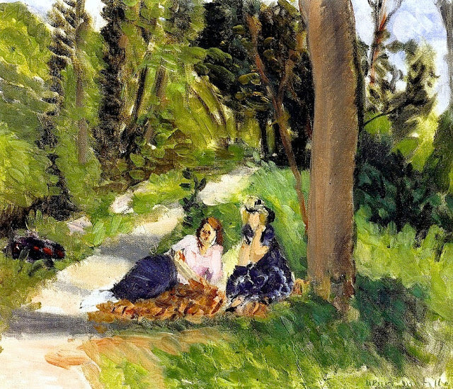 Two figures near the Le Loup river 1922 