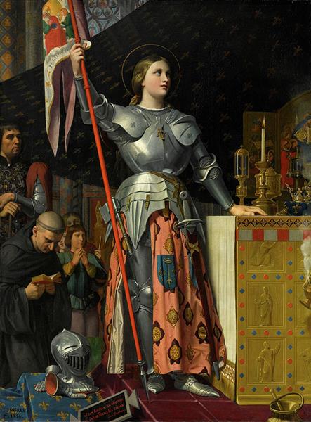 Juana de Arco Carlos VII: n kruunaamisessa Reimsin katedraalissa - 1854