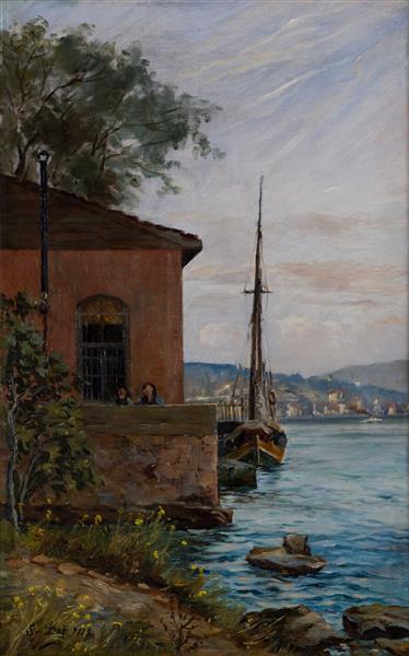 Velero En El Puerto - 1932