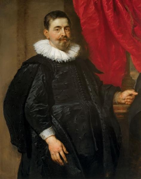 Retrato De Un Hombre - Probablemente Peter Van Hecke - 1630