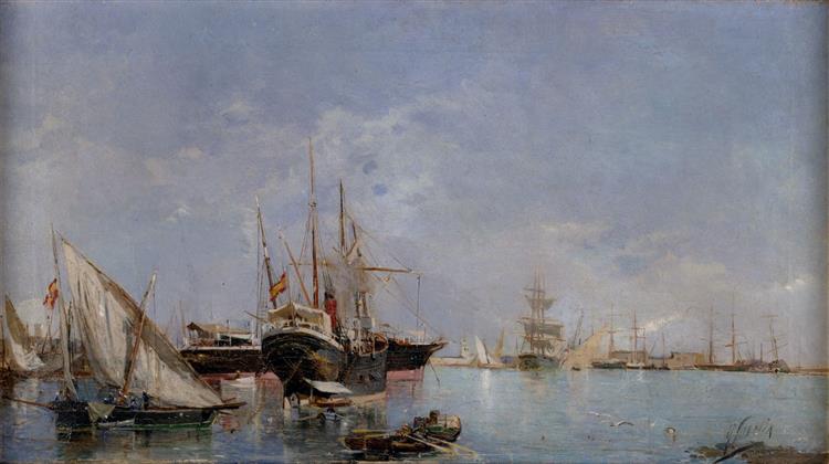 Der Hafen von Valencia - 1882