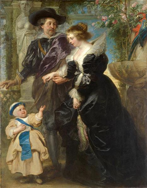 Rubens His Wife Helena Fourment And Their Son Frans