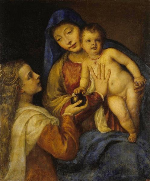 Vierge et l'enfant avec Mary Magdalena - 1560