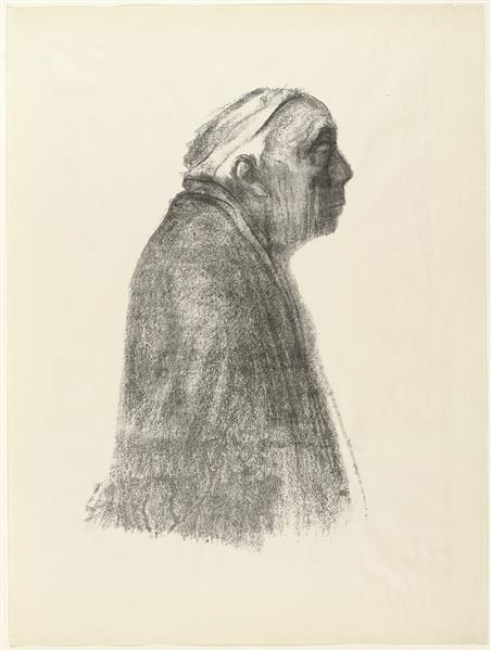 Profile self -portrait to the right - 1938