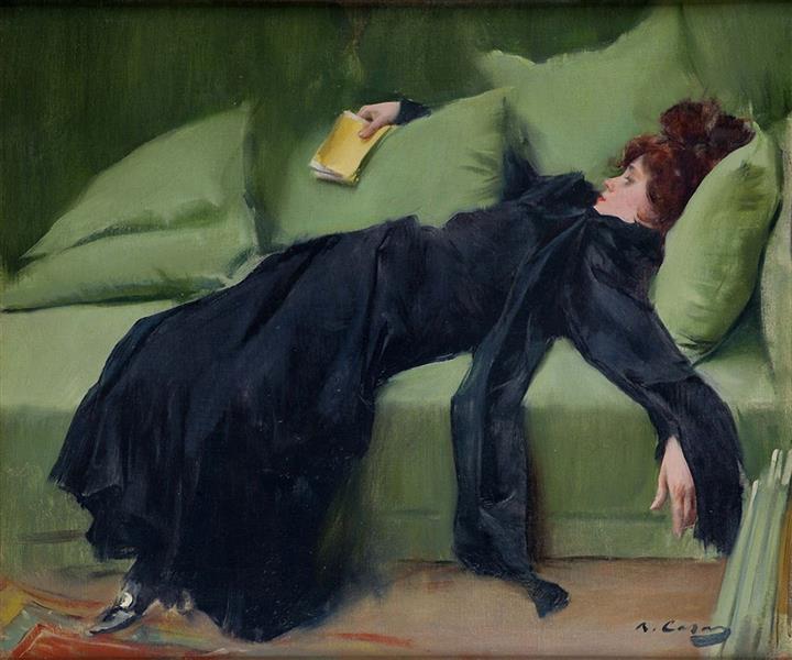 Decadente jonge vrouw. After Dance - 1899