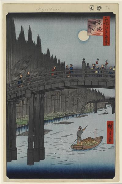 76 Bamboo Quay Près du Pont Kyōbashi - 1857 