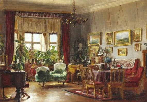 Interior of the artist's childhood house in Strandgade 30 in Christianshavn,