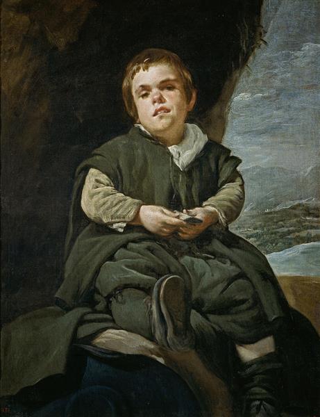 The Dwarf of the Court - Don Francisco Lezcano Called 'The Boy of Vallecas' - 1637