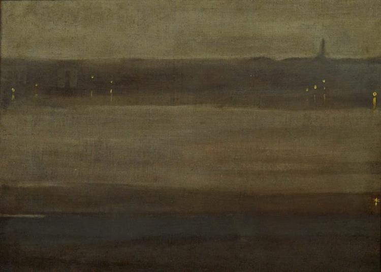 Night: Gray and Silver - Thames - 1874