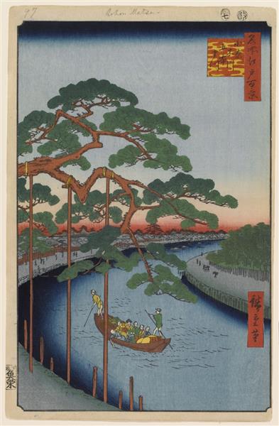 97. Five Pines and the Onagi Canal - 1857